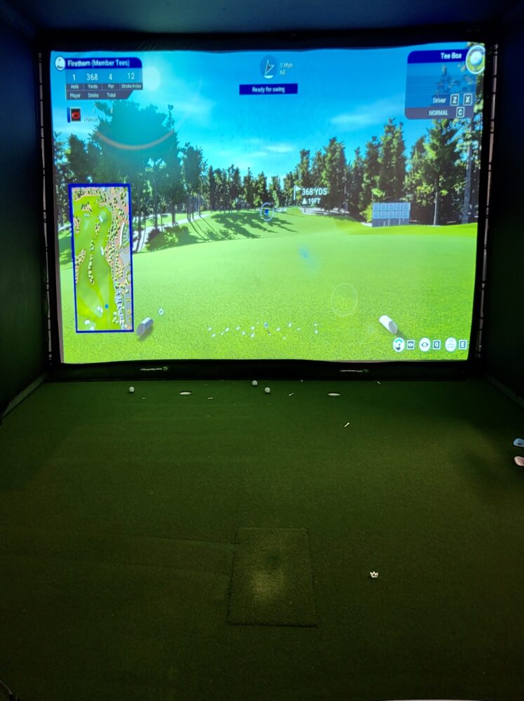 indoor golf setup