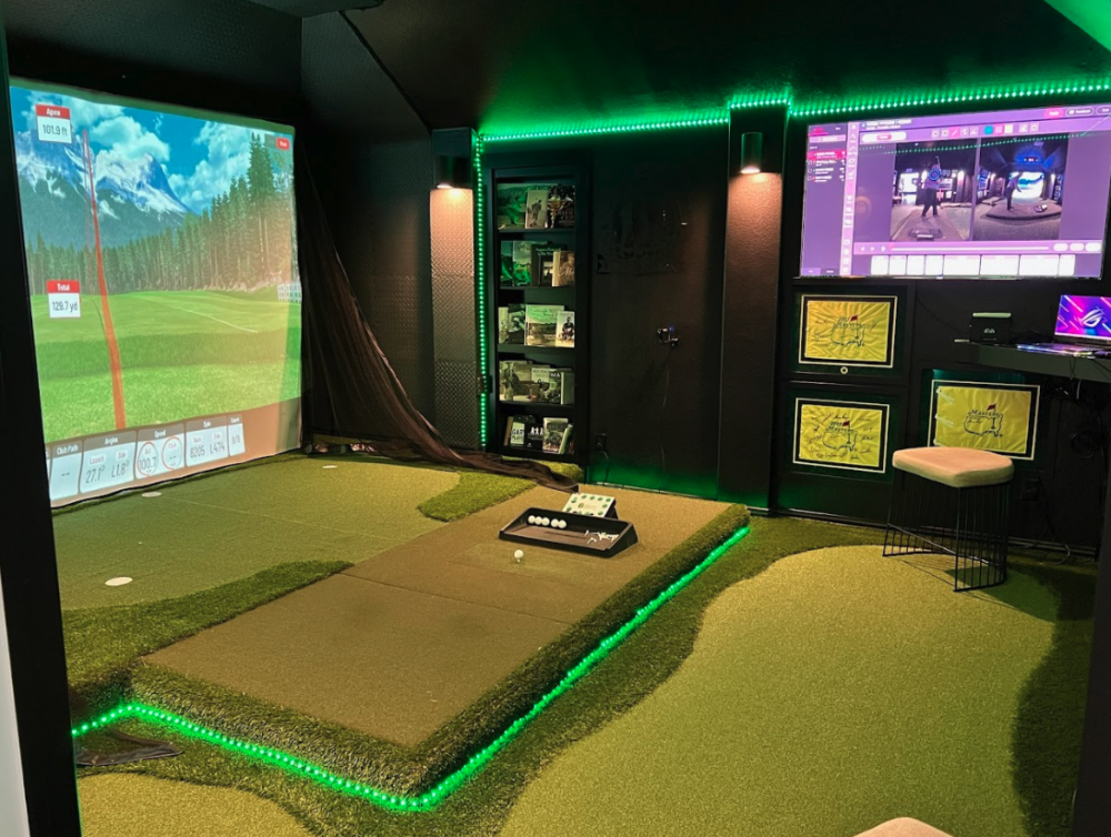 Champions golf simulator room